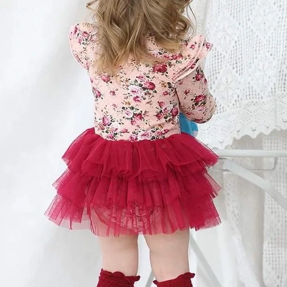 Ruffle tulle dress for 1-3 Years old - Picture 2 of 3
